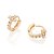 ARGOLA FOLHEADO A OURO CRUZ COM ZIRCÔNIAS MED 1,3CM ROMMANEL 527381 - Imagem 2