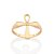 ANEL SKINNY FOLHEADO A OURO CRUZ COM ZIRCÔNIAS ROMMANEL 513517 - Imagem 1