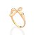 ANEL SKINNY FOLHEADO A OURO CRUZ COM ZIRCÔNIAS ROMMANEL 513517 - Imagem 2