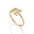 ANEL SKINNY FOLHEADO A OURO FÉ COM ZIRCÔNIAS ROMMANEL 513518 - Imagem 2