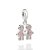 BERLOQUE DUAS MENINAS PRATA 925 COM ZIRCÔNIAS. MED 2,3CM ROMMANEL 840152 - Imagem 1