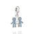 BERLOQUE DOIS MENINOS PRATA 925 CO ZIRCÔNIAS. MED 2,3CM ROMMANEL 840153 - Imagem 1