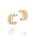 ARGOLA ESFERAS FOLHEADO A OURO COM ZIRCÔNIAS. MED 1,8CM ROMMANEL 527425 - Imagem 1