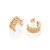 ARGOLA ESFERAS FOLHEADO A OURO COM ZIRCÔNIAS. MED 1,8CM ROMMANEL 527425 - Imagem 2