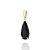 PINGENTE GOTA FOLHEADO A OURO CRISTAL PRETO. MED 3,3CM ROMMANEL 542887 - Imagem 1