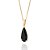 PINGENTE GOTA FOLHEADO A OURO CRISTAL PRETO. MED 3,3CM ROMMANEL 542887 - Imagem 2