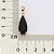 PINGENTE GOTA FOLHEADO A OURO CRISTAL PRETO. MED 3,3CM ROMMANEL 542887 - Imagem 3