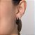 BRINCO GOTA FOLHEADO A OURO CRISTAL PRETO. MED 2,3CM ROMMANEL 527433 - Imagem 4