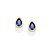 BRINCO GOTA SOLITÁRIO FOLHEADO A OURO COM ZIRCÔNIAS AZUL. MED 0,7CM ROMMANEL 527355 - Imagem 1