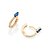 ARGOLA FOLHEADO A OURO GOTA COM ZIRCÔNIAS E CRISTAL AZUL. MED 1,6CM ROMMANEL 527357 - Imagem 2