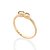 ANEL SKINNY FOLHEADO A OURO COM ZIRCÔNIAS ROMMANEL 513528 - Imagem 1