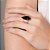 MAXI ANEL GOTA FOLHEADO A OURO CRISTAL PRETO ROMMANEL 513499 - Imagem 4