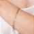 PULSEIRA CORAÇÕES FOLHEADO A OURO. MED 17/19CM ROMMANEL 552174 - Imagem 3