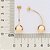 BRINCO PALITO COM ESFERAS FOLHEADO A OURO. MED 4,3CM ROMMANEL 527356 - Imagem 3