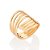 MAXI ANEL FOLHEADO A OURO 4 FIOS ROMMANEL 513498 - Imagem 1
