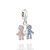 BERLOQUE PRATA 925 MENINO E MENINA. MED 2,3CM ROMMANEL 840151 - Imagem 1