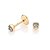 BRINCO SOLITÁRIO INFANTIL/SEGUNDO FURO FOLHEADO A OURO COM ZIRCÔNIAS COLORIDAS. MED 0,30CM ROMMANEL 527137 - Imagem 7