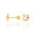 BRINCO SOLITÁRIO INFANTIL/SEGUNDO FURO FOLHEADO A OURO COM ZIRCÔNIAS COLORIDAS. MED 0,30CM ROMMANEL 527137 - Imagem 1