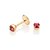 BRINCO SOLITÁRIO INFANTIL/SEGUNDO FURO FOLHEADO A OURO COM ZIRCÔNIAS COLORIDAS. MED 0,30CM ROMMANEL 527137 - Imagem 4