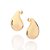 BRINCO GOTA ABAULADO FOLHEADO A OURO. MED 2,4CM ROMMANEL 527434 - Imagem 1
