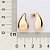 BRINCO GOTA ABAULADO FOLHEADO A OURO. MED 2,4CM ROMMANEL 527434 - Imagem 3