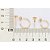 KIT ARGOLAS ANGULAR FOLHEADO A OURO ROMMANEL 527370 - Imagem 3