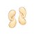 BRINCO GOTA DUPLA ABAULADO FOLHEADO A OURO. MED 4,7CM ROMMANEL 527378 - Imagem 2