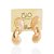 BRINCO GOTA DUPLA ABAULADO FOLHEADO A OURO. MED 4,7CM ROMMANEL 527378 - Imagem 5