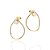 BRINCO GOTA FOLHEADO A OURO COM ZIRCÔNIAS. MED 2,9CM ROMMANEL 527379 - Imagem 2