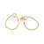 BRINCO GOTA FOLHEADO A OURO COM ZIRCÔNIAS. MED 2,9CM ROMMANEL 527379 - Imagem 1