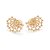 BRINCO MEIA FLOR FOLHEADO A OURO COM ZIRCÔNIAS. MED 2,5CM ROMMANEL 527380 - Imagem 1