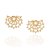 BRINCO MEIA FLOR FOLHEADO A OURO COM ZIRCÔNIAS. MED 2,5CM ROMMANEL 527380 - Imagem 2
