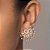 BRINCO MEIA FLOR FOLHEADO A OURO COM ZIRCÔNIAS. MED 2,5CM ROMMANEL 527380 - Imagem 4