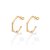 ARGOLA ANGULAR FOLHEADO A OURO. MED 2,3CM ROMMANEL 527383 - Imagem 3
