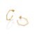 ARGOLA ANGULAR FOLHEADO A OURO. MED 2,3CM ROMMANEL 527383 - Imagem 1