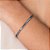 PULSEIRA RIVIERA FOLHEADO A OURO COM ZIRCÔNIAS AZUL. MED 18CM ROMMANEL 552169 - Imagem 3