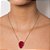 GARGANTILHA GOTA FOLHEADO A OURO COM CRISTAL FUSION VERMELHO. MED 50CM ROMMANEL 532557 - Imagem 2