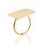 ANEL SKINNY RETANGULAR FOLHEADO A OURO ROMMANEL 513503 - Imagem 1