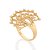 MAXI ANEL MEIA FLOR FOLHEADO A OURO COM ZIRCÔNIAS ROMMANEL 513513 - Imagem 1