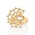 MAXI ANEL MEIA FLOR FOLHEADO A OURO COM ZIRCÔNIAS ROMMANEL 513513 - Imagem 2