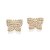 BRINCO FOLHEADO A OURO BORBOLETA COM ZIRCÔNIAS. MED 1,6CM ROMMANEL 527392 - Imagem 2
