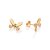 BRINCO FOLHEADO A OURO BORBOLETA COM ZIRCÔNIAS. MED 0,9CM ROMMANEL 527326 - Imagem 2