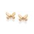 BRINCO FOLHEADO A OURO BORBOLETA COM ZIRCÔNIAS. MED 0,9CM ROMMANEL 527326 - Imagem 1