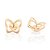 BRINCO FOLHEADO A OURO BORBOLETA VAZADA. MED 1,8CM ROMMANEL 527463 - Imagem 1