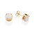 BRINCO SOLITÁRIO FOLHEADO A OURO COM ZIRCÔNIAS. MED 0,8CM ROMMANEL 527385 - Imagem 2