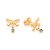 BRINCO LAÇO FOLHEADO A OURO COM ZIRCÔNIA. MED 1,1CM ROMMANEL 527401 - Imagem 2
