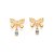 BRINCO LAÇO FOLHEADO A OURO COM ZIRCÔNIA. MED 1,1CM ROMMANEL 527401 - Imagem 1