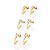 KIT ARGOLAS FOLHEADO A OURO FORMATO V ROMMANEL 527394 - Imagem 1