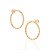 BRINCO FOLHEADO A OURO CÍRCULO TORCIDO. MED 2,5CM ROMMANEL 527399 - Imagem 1