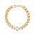 PULSEIRA FOLHEADO A OURO ELOS DUPLOS COM ZIRCÔNIA. MED 19CM ROMMANEL 552178 - Imagem 1
